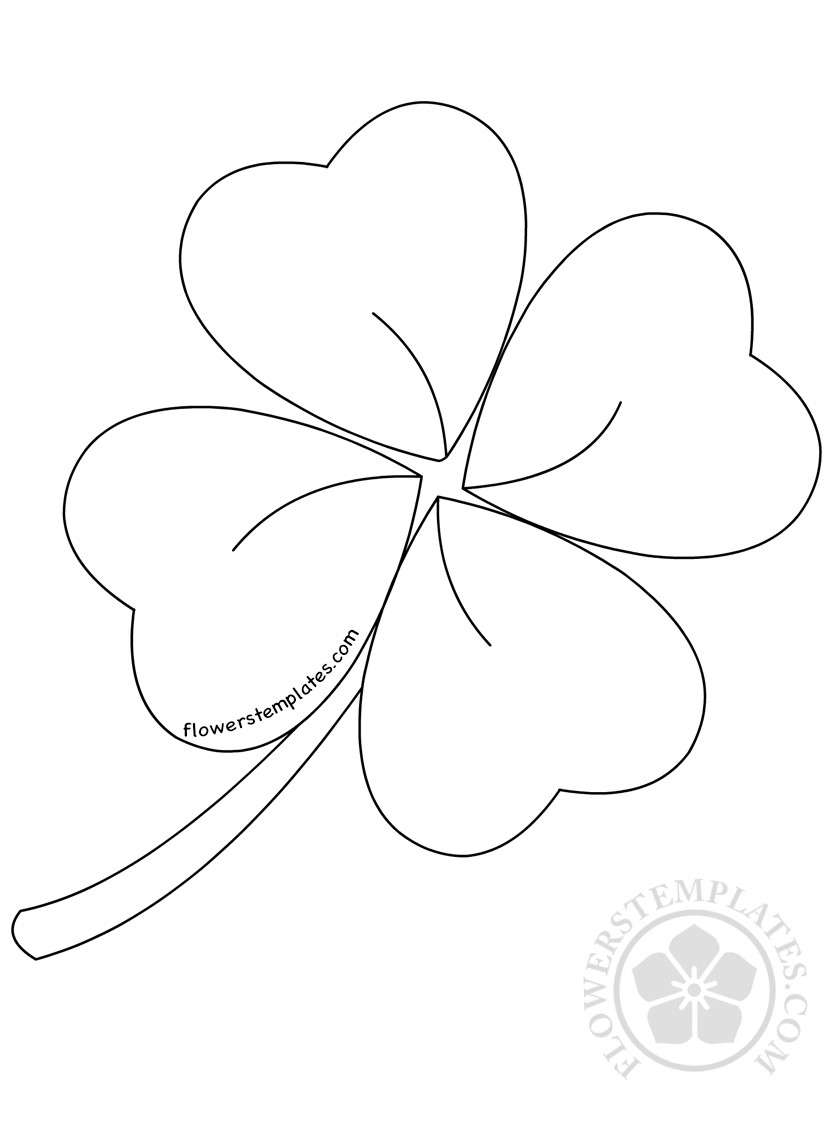 Four leaf clover pattern Flowers Templates