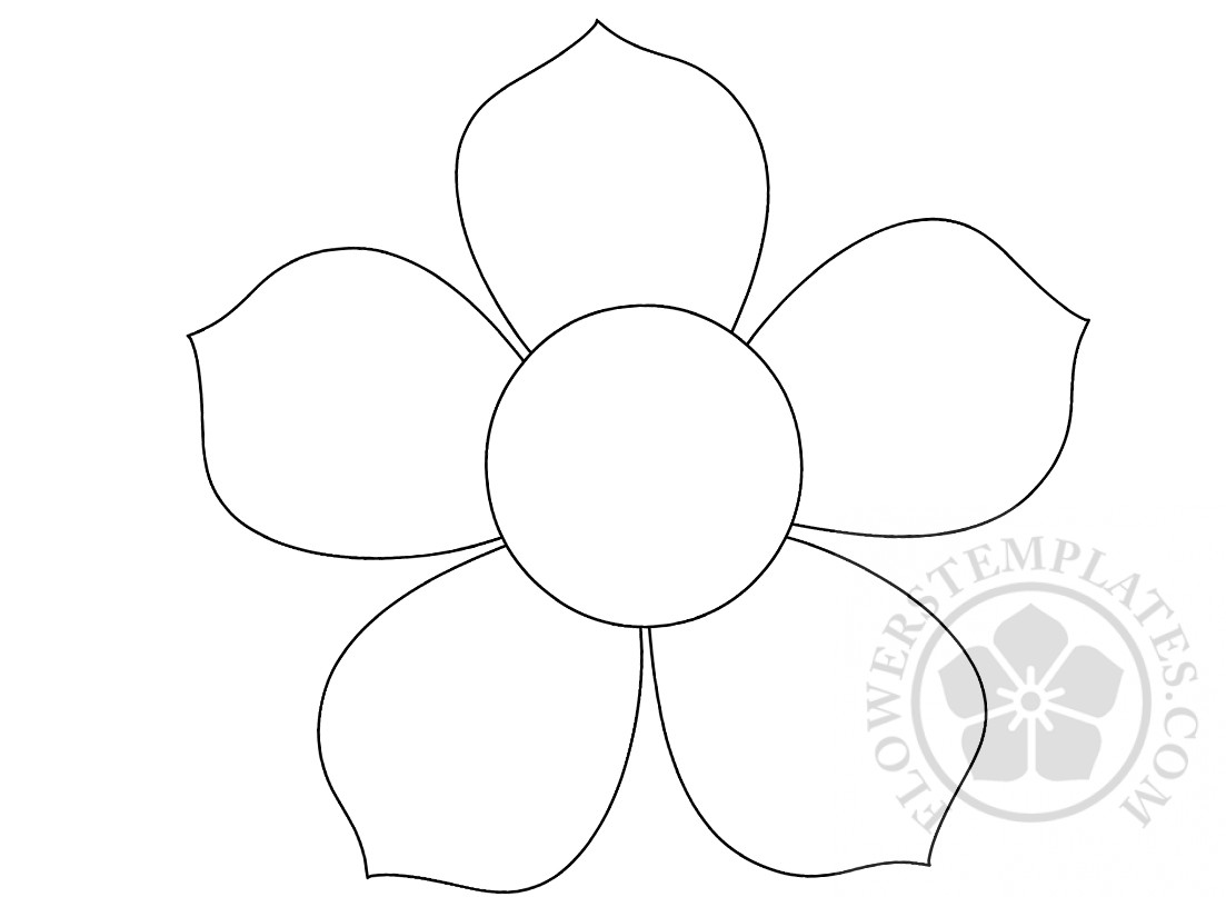 Petal flower cut paper board template printable petals rose templates shape choose flowers