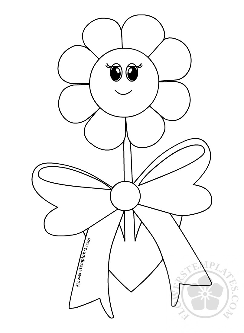 daisy-flower-bow – Flowers Templates
