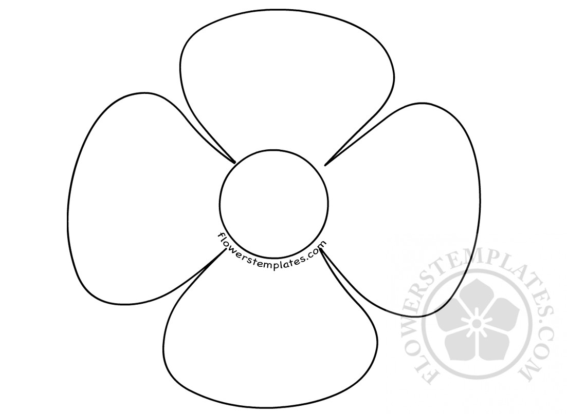 4-petal-flower-clipart – Flowers Templates