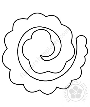 rolled-rosette-template – Flowers Templates